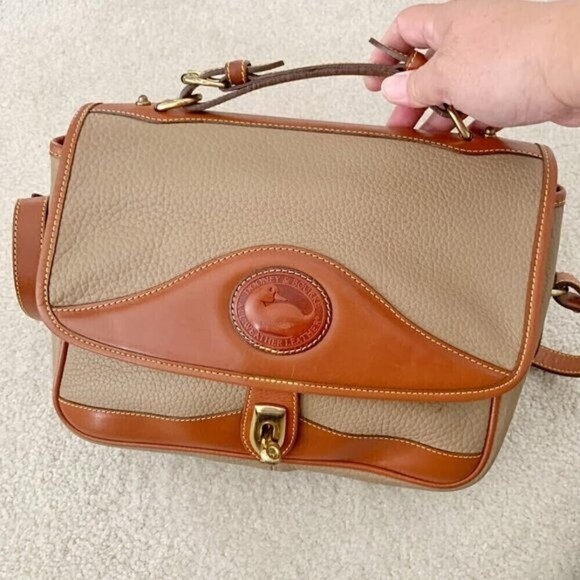 Dooney & Bourke Vintage Made in USA Leather Top Handle Carrier Shoulder Purse - Picture 2 of 16